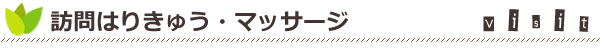 訪問はり・きゅう・マッサージ